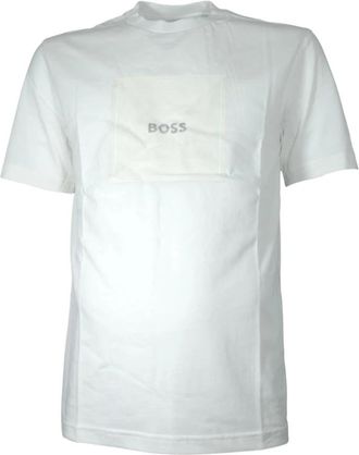 HUGO BOSS Moderne katoenen T-shirt - Heren - T-shirts - Wit - M - Katoen - Tops