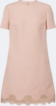 Valentino Crepe Couture lace-trimmed minidress