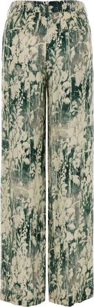 Pantaloni Torino Womens Lorenza Trousers Green Viscose