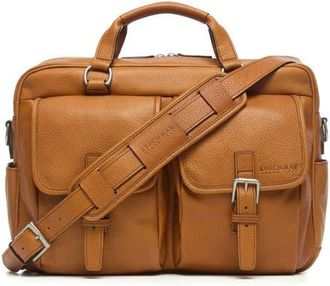 Korchmar Barton Leather Briefcase in Pebbled Tan at Nordstrom
