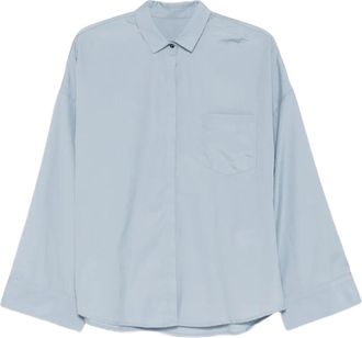 Nine In The Morning Heavenly Light Blue Classic Collar Cotton Shirt