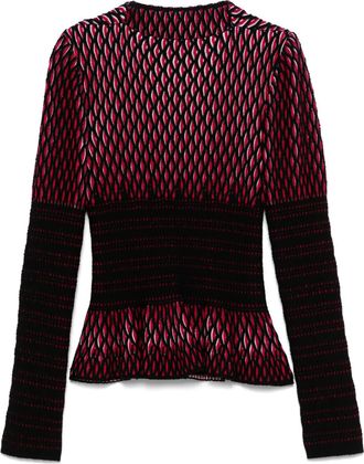 Alaia Maglione con effetto jacquard anni 2000 - Rosso