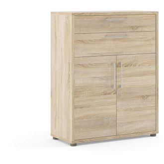 Dmora Dmora - Credenza Jemima, Buffet da soggiorno, Madia da salotto, Dispensa da cucina, 89x40 h113 cm, Quercia