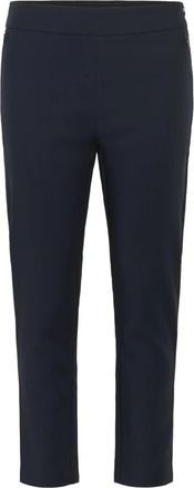 Part Two Donkerblauwe Elastische Taille Cropped Broek - Dames - Slim Fit Broeken - Blauw - M - Broeken