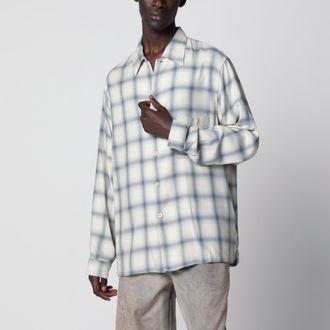 Our Legacy White shirt with check pattern in viscose