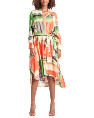Natori Hikaru Silk-Blend Oversized Dress