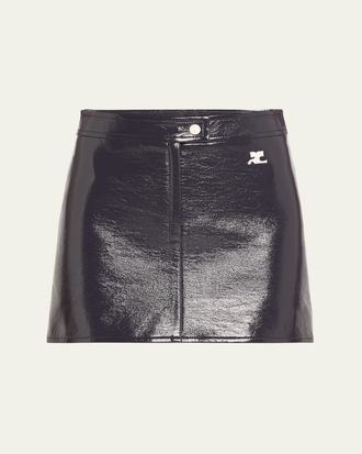 Courr&egrave;ges Vinyle Reedition Mini Skirt