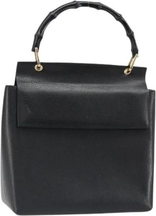 Gucci Pre-owned Vintage Hand Bag - Dames - Vintage Handtas - Zwart - ONE Size - Leer - Vintage