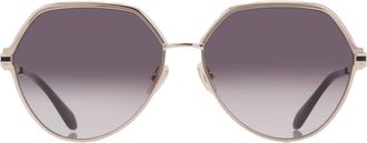 Ferragamo Grey Gradient Geometric Ladies Sunglasses SF325S 738 62