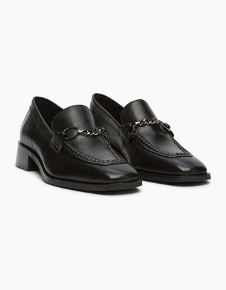 Osprey Womens Osprey London The Islington Leather Womens Black Loafers - Size: 7