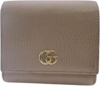 Gucci Tweedehands leren portemonnees - Dames - Vintage Accessoires - Bruin - ONE Size - Vintage