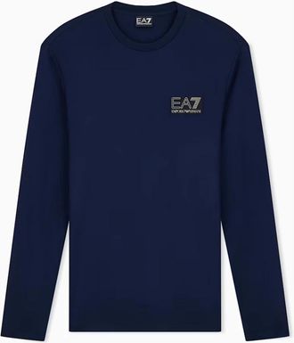 Emporio Armani T-shirt Premium Label - - Tops - Uomo - Blu - M