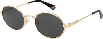 Polaroid Gouden Metalen Zonnebril