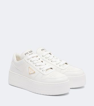 Prada Downtown Bold leather platform sneakers