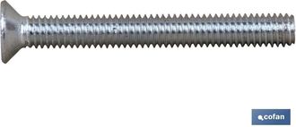 cofan Cofan - Din-965 C-6 M-5 X 12 Z Caja 500 Unid., Tornillo M&eacute;trico Avellanado Din-965 Zincado, Mortaja Pozidrive. Medidas Desde M-3 Hasta M-8