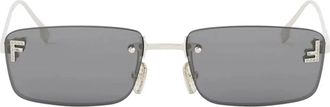 Fendi First Crystal Gold Rectangular Sunglasses