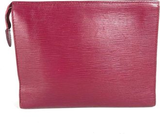 Louis Vuitton Fuchsia Red Color Epi Leather Clutch Bag Pouch (Pre-Owned)