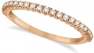 Allurez Half-Eternity Pave-Set Diamond Stacking Ring 14k Rose Gold (0.25ct)