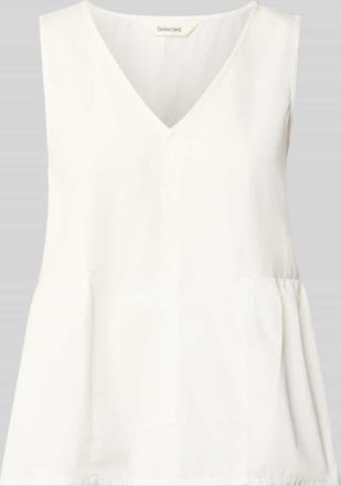 Selected Regular Fit Blusentop aus reiner Baumwolle Modell BLAIR in Weiss, Gr&ouml;&szlig;e 34