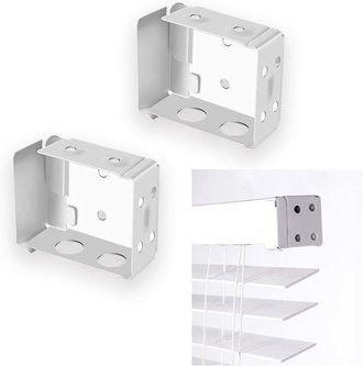 OEM Soportes De Montaje Tipo Caja Para Persianas Venecianas De Madera, Juego De 2, Aptos Para Vigas Superiores Y Soportes De Riel