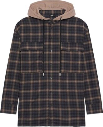 GCDS Plaid Hooded Shirt