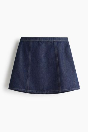 H&M Minijupe in A-Linie - Dunkles Denimblau