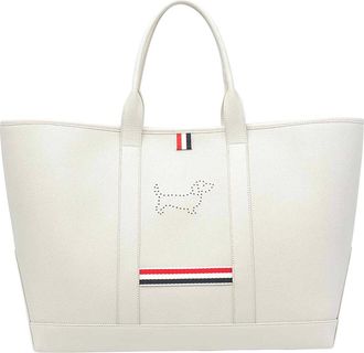 Thom Browne White Hector Tote Bag