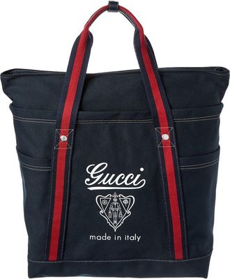 Gucci Coat Of Arms Large Canvas Tote