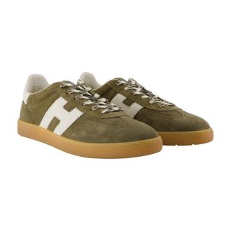 Hogan Mens Cool Sneaker Olive Calfskin