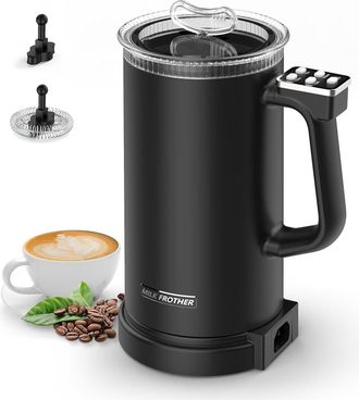 OEM Espumador De Leche El&eacute;ctrico 4 En 1 De 500 W Y 350 Ml, Calentador De Leche Con Revestimiento Antiadherente Autom&aacute;tico, Espuma Caliente Y Fr&iacute;a Para Cap
