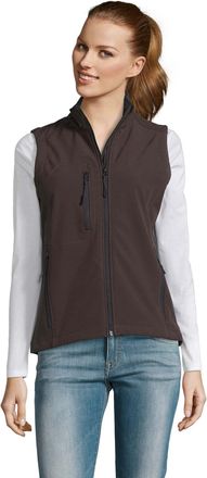 SOLS Dames/Dames Rallye Softshell Mouwloos Gilet (Donkere chocolade)