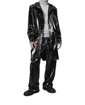 Rains Unisex Long Waterproof Jacket In Night