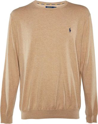 Ralph Lauren embroidered-logo sweater - Neutrals