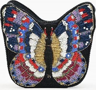 America & Beyond Womens Embellished Butterfly-Shaped Purse In Multicolor