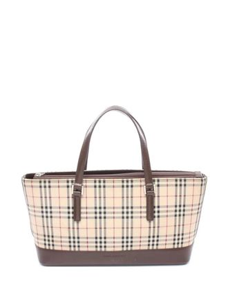 Burberry 2000s Nova check-pattern top-handle tote bag - women - Canvas - One Size - Neutrals