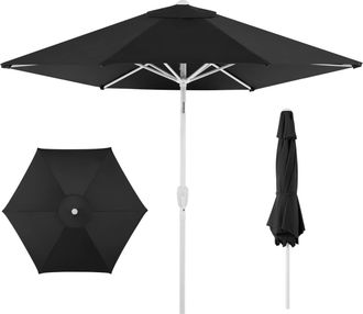 Best Choice Products 7.5ft Patio Umbrella White Pole, Outdoor Market Umbrella Steel Pole