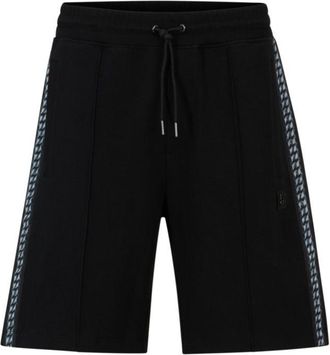 HUGO BOSS Stretch-cotton relaxed-fit shorts with stacked logo