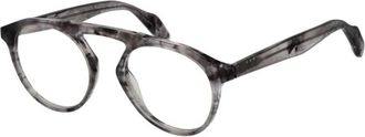 Yohji Yamamoto Ronde Acetaat Brilmontuur - Heren - Brillen - Grijs - ONE Size - Accessoires