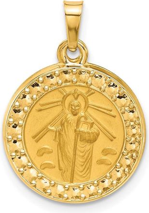 Diamond2Deal 14k Yellow Gold Hollow St. Jude Thaddeus Medal