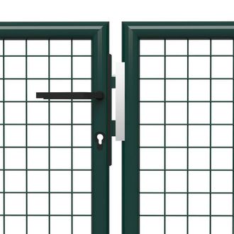 Berkfield Home Durable Garden Gate Steel 400x100 cm Green