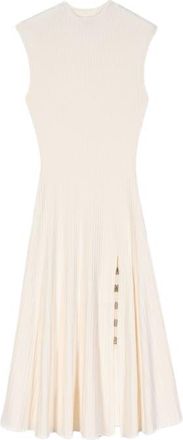 Maje Ribbed dress with side slit in Ecru at Nordstrom, Size 34 Eu