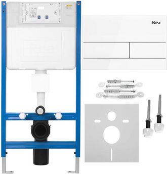 Rea Rea - Estructura Anclaje Wc T White + Bot&oacute;n Para El Sistema De Instalaci&oacute;n Previa Al Wc T