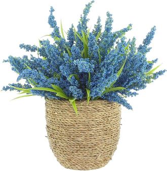 Creative Displays Inc. Handmade Faux Heather In Strawgrass Pot
