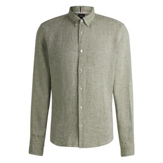 HUGO BOSS Casual Shirt - Heren - Overhemden - Groen - Maat: XL