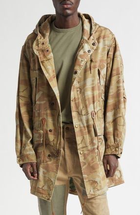 Ralph Lauren Double-Sided Camo Twill Parka in Vintage Olive Camo at Nordstrom, Size X-Large