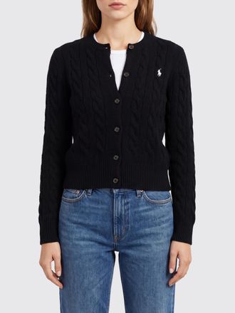 Polo Ralph Lauren Crewneck Knit Wool Cardigan with Embroidered Pony Logo