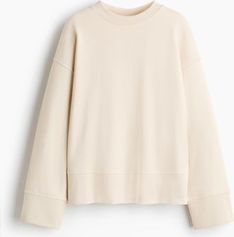 H&M Oversized Sweatshirt aus Baumwolle - Beige