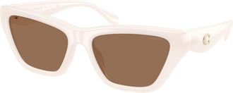 Coach HC8449U CDP33 579073 Womens Sunglasses White Size 56