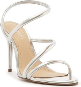 Arezzo Mikayla Stiletto Sandal in Silver at Nordstrom, Size 6.5
