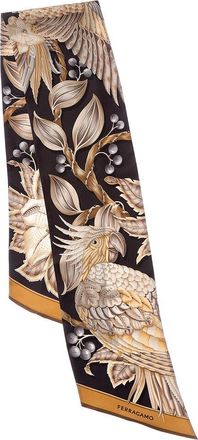 Ferragamo Ferragamo Parrot Print Silk Scarf